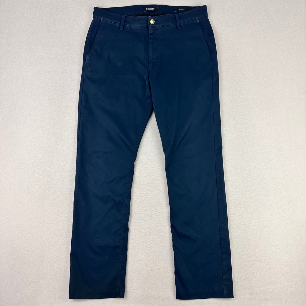 PROOF Nomad Pants Mens 34x30 Navy Blue‎ Performance Stretch Golf Preppy Casual